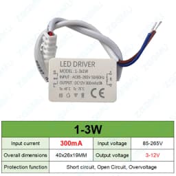 LED Constant Current Driver 12W 20W 30W Power Output 3-12V 9-18V 12-26V 24-46V 36-56V 54-85V 75-126V 24-38V 36-65V Shell Driver