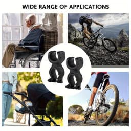 2pcs U-shaped 2nd Generation 360 Degree Rotating Bike Clip Bicycle Stand ABS Plastic Light Clip Flashlight Light Holder