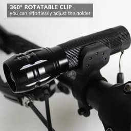 2pcs U-shaped 2nd Generation 360 Degree Rotating Bike Clip Bicycle Stand ABS Plastic Light Clip Flashlight Light Holder