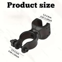 2pcs U-shaped 2nd Generation 360 Degree Rotating Bike Clip Bicycle Stand ABS Plastic Light Clip Flashlight Light Holder