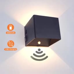 USB rechargeable LED wall light with magnetic suction and human body sensor
