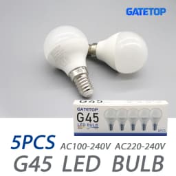 5-Pack G45 E14 LED Light Bulb  AC 220V 110V 120V 3W 5W 6W 7W POWER Eco-Friendly Mini Lamp Non-Flicker 3000K 4000K 6000K Bulb