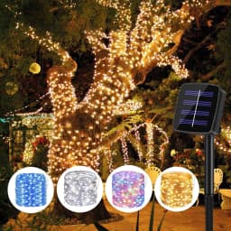 Solar Fairy Lights Outdoor 8 Modes Waterproof String Lights for Garden Patio Yard Christmas Party Decor Warm White Solar Light