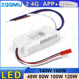 LED Driver 2.4G 20-40W×2 40W 60W 80W 100W 280mA Adapter for Power Supply AC220V 3 Tone Lighting Transformer With Controller