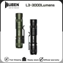 WUBEN L3 Utility Flashlight 3000Lumens Type-C Rechargebale With 4800mAH Battery Power Bank EDC Troch Light