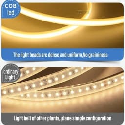 COB LED Strip Light 110V 220V Super Bright 360LEDs/m Waterproof With EU/US Power Supply Switch Flexible Outdoor Lamp 1M-100M