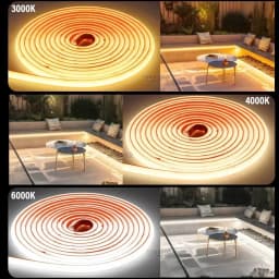 COB LED Strip Light 110V 220V Super Bright 360LEDs/m Waterproof With EU/US Power Supply Switch Flexible Outdoor Lamp 1M-100M