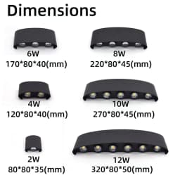 Modern LED Wall Lights White up down Indoor Outdoor Wall Mounted Lamp for Living Room Corridor Bedroom Decor