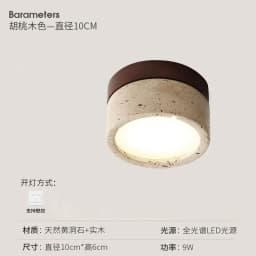 Corridor Lamp Walnut Ceiling Lights Ash Wood LED Lights for Room Living Room Spotlights Porch Light Home Decor Lighting