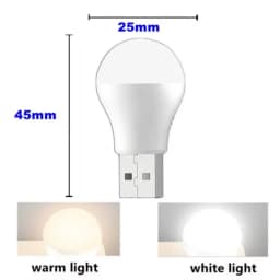 5Pcs 5V Super Bright LED Eye Protection Book Light Mini USB Plug Lamp Computer Mobile Power Charging USB Bulb Small Night Light