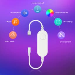 12V Tuya Smart WIFI Controller RGB/Single Color LED Strip Accessory Connector Smart Life APP Control for Alexa Google Assistant
