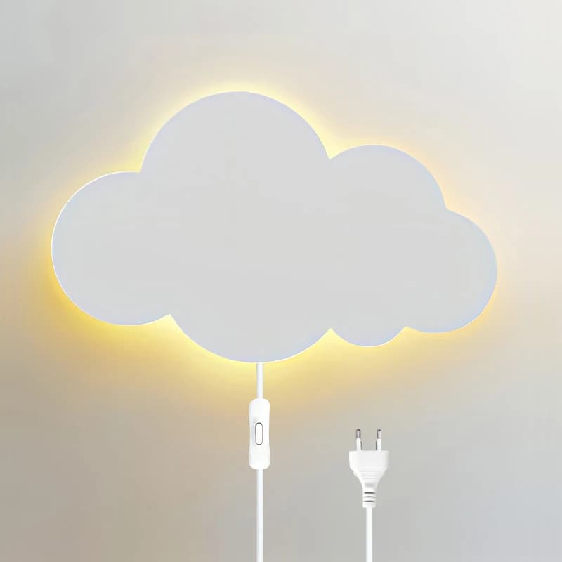 LED Cloud Wall Lamp With Plug Baby Room Bedroom Bed Living Dining Room Attic Creative Warm Decoration Wall Light AC110V-230V
