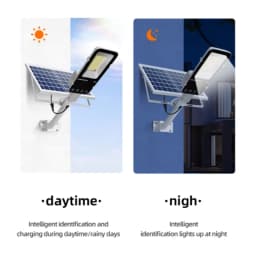 300W Powerful Solar Light Outdoor Solar Street Light 6000mah Waterproof Automatic Dusk to Dawn Street Light For Garage Garden