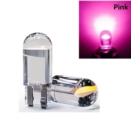 10/20/50PCS Colorful T10 DC 12V Car LED Light Canbus Glass COB 6000k Reading Dome Lamp Marker Wedge License Plate Light Bulb 