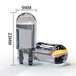 10/20/50PCS Colorful T10 DC 12V Car LED Light Canbus Glass COB 6000k Reading Dome Lamp Marker Wedge License Plate Light Bulb 