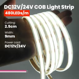 IP68 Waterproof COB LED Strip Lights 12V 24V 480Leds/M High Density Flexible Diode Tape Light RA90 3000K 4000K 6000K Room Decor