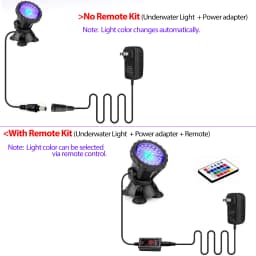 IP68 Waterproof Underwater LED Lights 12V RGB Multicolour Aquarium Light Garden Fountain Pond Fish Tank Swimming Pool Spot Lamp