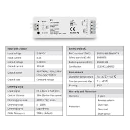 Single Color LED Dimmer 5V 12V 24V 36V 8A Dimming 2835 5050 FCOB Strip Light Controller RF 2.4G Wireless Touch Remote Control V1