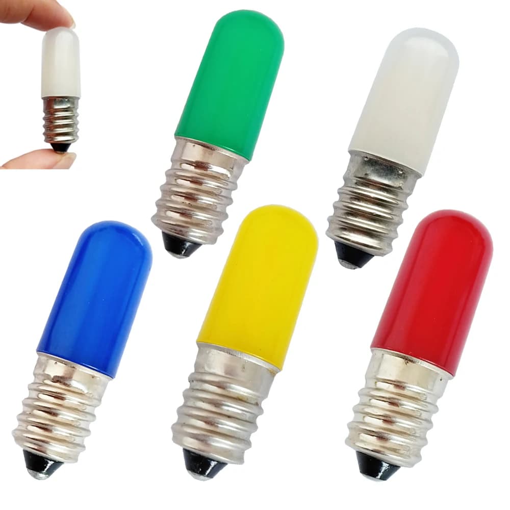 Energy Saving LED Filament Bulb 2W E12 E14 Colorful Freeze Light Plastic Cover Red Blue Green Yellow White for Home 110V 220V