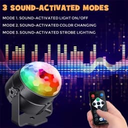 LED Rotating Stage Light Disco DJ Light Ball Strobe Remote Control Magic Dance Car Christmas Gift Party Club Bar Laser Show Lamp