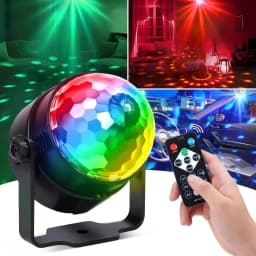 LED Rotating Stage Light Disco DJ Light Ball Strobe Remote Control Magic Dance Car Christmas Gift Party Club Bar Laser Show Lamp