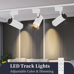 Dimmable Track Light with Remote Control Led Spot Lights 110V 220V Ceiling Lamp for Living Room Bedroom Kitchen Linear Lighting
