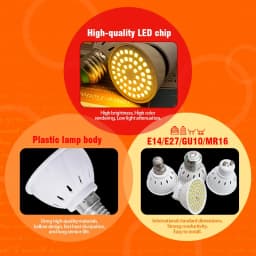1-10Pcs LED Bulb GU10 MR16 E27 E14 GU5.3 Spotlight Lamp 110V 220V Bulbs Replacement for Halogen Lamp Home Directional Lighting