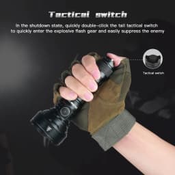 Wurkkos TD01C 21700 Tactical Flashlight LED USB-C 1800Lm Rechargeable Torch Buck Constant Current Driver 1000M IPX8 Tail Switch