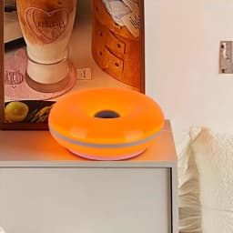 Bedroom Bedside Lamp USB Plug Bauhaus Living Room Dining Room Decoration Donut Ambient Light
