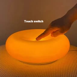 Bedroom Bedside Lamp USB Plug Bauhaus Living Room Dining Room Decoration Donut Ambient Light