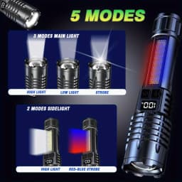 High Power Rechargeable Led Flashlight Very Strong Led Flashlight With Built-in Battery Torch For Fishing Hunting Camping Lanter