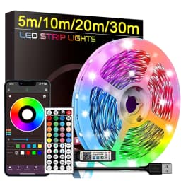 Led Lights Strip Color Changing RGB Led Strip with Remote and APP Control Tape Lights for Room Bedroom Decoration TV Backlight