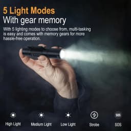 BORUiT RJ13 Small EDC Flashlight 500LM Powerful Pocket Torch Type C USB Charging IP66 Waterproof Outdoor Camping Lighting Lamp