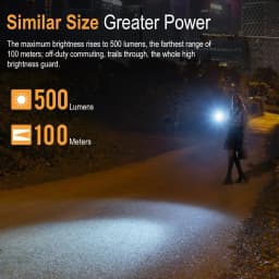 BORUiT RJ13 Small EDC Flashlight 500LM Powerful Pocket Torch Type C USB Charging IP66 Waterproof Outdoor Camping Lighting Lamp