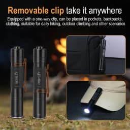 BORUiT RJ13 Small EDC Flashlight 500LM Powerful Pocket Torch Type C USB Charging IP66 Waterproof Outdoor Camping Lighting Lamp