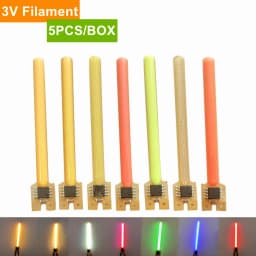 5PCS/Box 5 Modes LED Meteor Shower Flowing Water Lamp DC 3V LED COB Filament Diodes Parts Incandescent Light Accessories 40/59MM