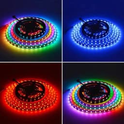 DC5V WS2812B Individually Addressable 5050 RGB Led Strip WS2812 Smart Pixels Led Light Black White PCB Waterproof IP67/65/30