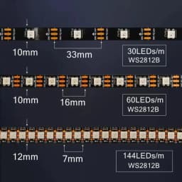 DC5V WS2812B Individually Addressable 5050 RGB Led Strip WS2812 Smart Pixels Led Light Black White PCB Waterproof IP67/65/30
