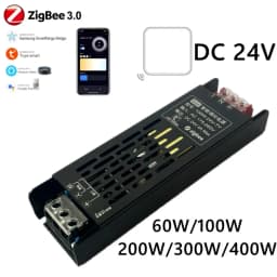 DC 24V LED Power Supply Dimmer Transformer AC175-265V Tuya Zigbee3.0 Support Alexa Gooogle Voice APP Control For CCT LED Strip