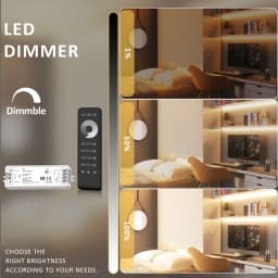 V1 LED Dimmer 12V 24V 36V RS1 4 Zone Single Color LED Strip Dimming Kit Wireless Wifi 2.4G RF Remote Control Push Switch Dimer