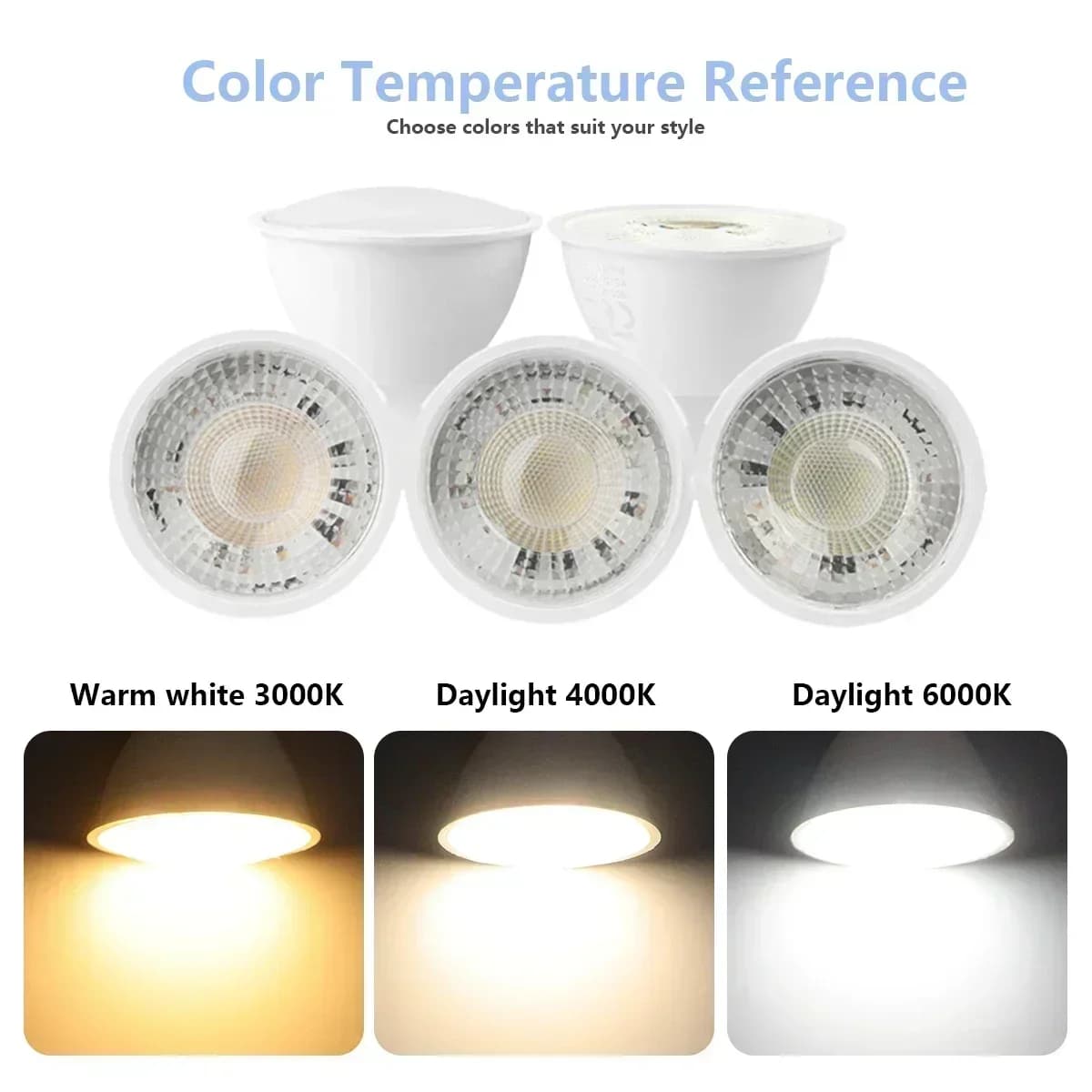 10PCS LED Spotlight GU10 9W 120degree 38degree 3000K 4000K 6000K AC 110V 220V Daylight No Flicker for Track Lighting Living Room