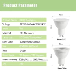 10PCS LED Spotlight GU10 9W 120degree 38degree 3000K 4000K 6000K AC 110V 220V Daylight No Flicker for Track Lighting Living Room