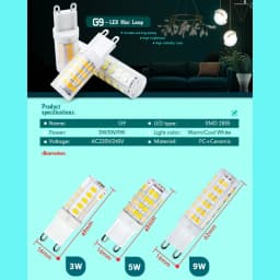 2-10pcs Mini G9 LED Bulb 3W 7W 9W Ampoule Led Lamp AC 220V Corn Lights Replace Halogen Spotlight Chandelier Halogen Lamp