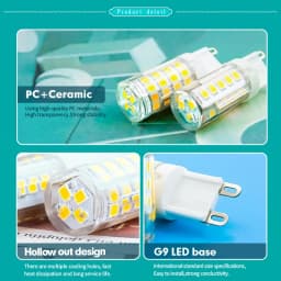 2-10pcs Mini G9 LED Bulb 3W 7W 9W Ampoule Led Lamp AC 220V Corn Lights Replace Halogen Spotlight Chandelier Halogen Lamp
