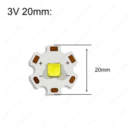 1PCS LED Flashlight 5050 Chips High Power White Warm White XHP50 20W Lamp Beads 3V 6V 12V Copper Plate Bead Accessories