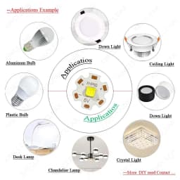 1PCS LED Flashlight 5050 Chips High Power White Warm White XHP50 20W Lamp Beads 3V 6V 12V Copper Plate Bead Accessories
