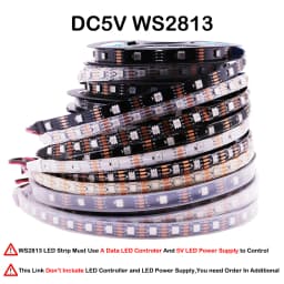 WS2812B WS2815 WS2813 Individually Addressable RGBIC LED Strip WS2811 WS2812 30/60/144Pixels/Leds/m Smart Tape Light DC5V/12V
