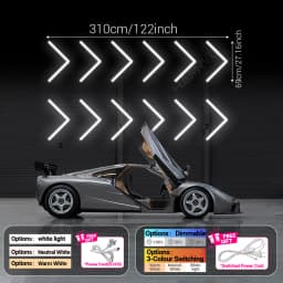 Dimmable Hexagon Garage Lights 3 Color Change 6000K4000K3000K Gym Honeycomb LED Tube Car Detail Workshop Barber Ceiling Lighting