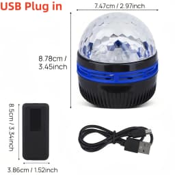 1pc Vibrant Water Ripple LED Projection Light,Remote Control,USB-Powered,RGB Atmosphere Projector for Bedroom,Home Theater Decor