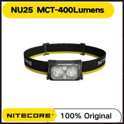 Original NITECORE NU25 MCT Headlamp 400 lumens head light Red/White/High color outdoor Waterproof Flashlight